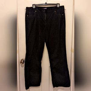 Black Corduroy Pants SZ 18